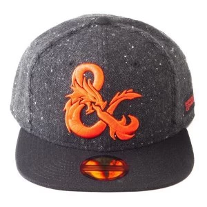 image of Hasbro - Dungeons & Dragons Logo Unisex Snapback Baseball Cap - Black