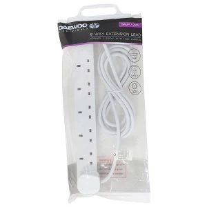 Image of Daewoo 6-Way 3m Extension Lead - White