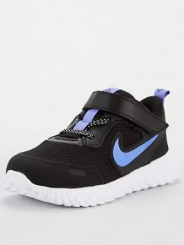 Image of Nike Revolution 5 Glitter Infant Trainers - Black/Blue