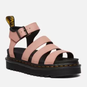 image of Dr. Martens Womens Blaire Leather Strappy Sandals - Peach Beige - UK 3