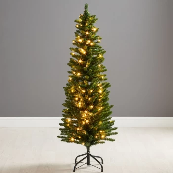 image of Robert Dyas Pre-Lit Slim Duchess Christmas Tree - 5ft