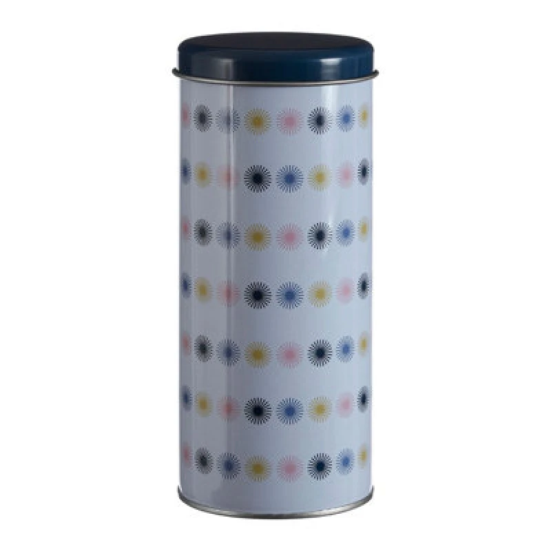Image of Premier Housewares Vibrant Fun Times Storge Canister, Durable Tall Food Container For Bedroom, Versatile Kitchen Canister Blue