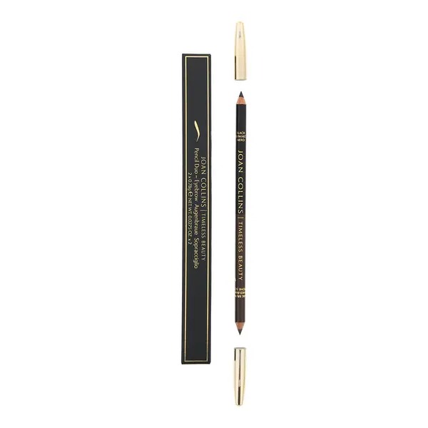 image of Joan Collins Eyebrow Pencil Duo Black/dark Brown 1.56g