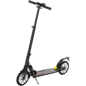 image of Folding Kick Scooter Hight-Adjustable w/ Rear Brake & Double Shock Black - Homcom