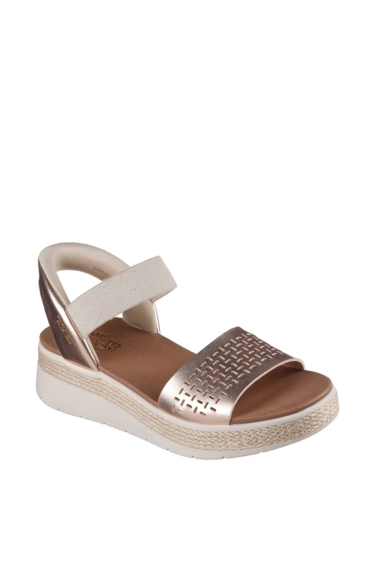 Image of Skechers Womens BOBS Sun Ray Sandal in Rose Gold Size: 8 Rose Gold Female 8