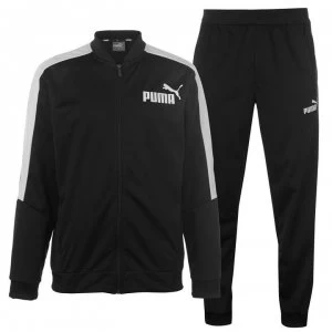 Puma Poly Tracksuit Mens - Black/White