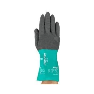 Image of Ansell AlphaTec 15 Gauge Size 8 Chemical Resitant Gloves GreyGreen