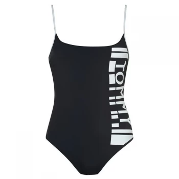 Image of Tommy Bodywear Bold Side Logo Swimsuit - Navy Blazer
