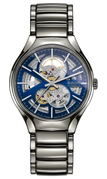 Image of Rado True Automatic Open Heart Mens watch - Water-resistant 5 bar (50 m), Plasma high-tech ceramic, blue