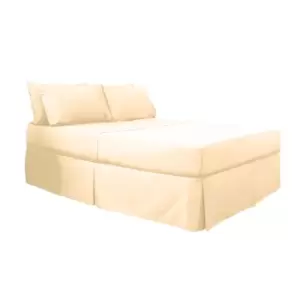 Image of Belledorm 200 Thread Count Egyptian Blend Platform Valance (Kingsize) (Papyrus)