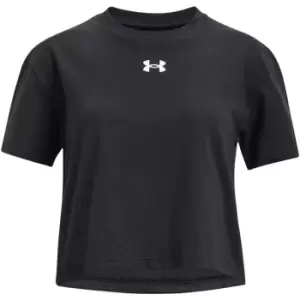 Image of Under Armour Crop Sportstyle Logo Ss - Black