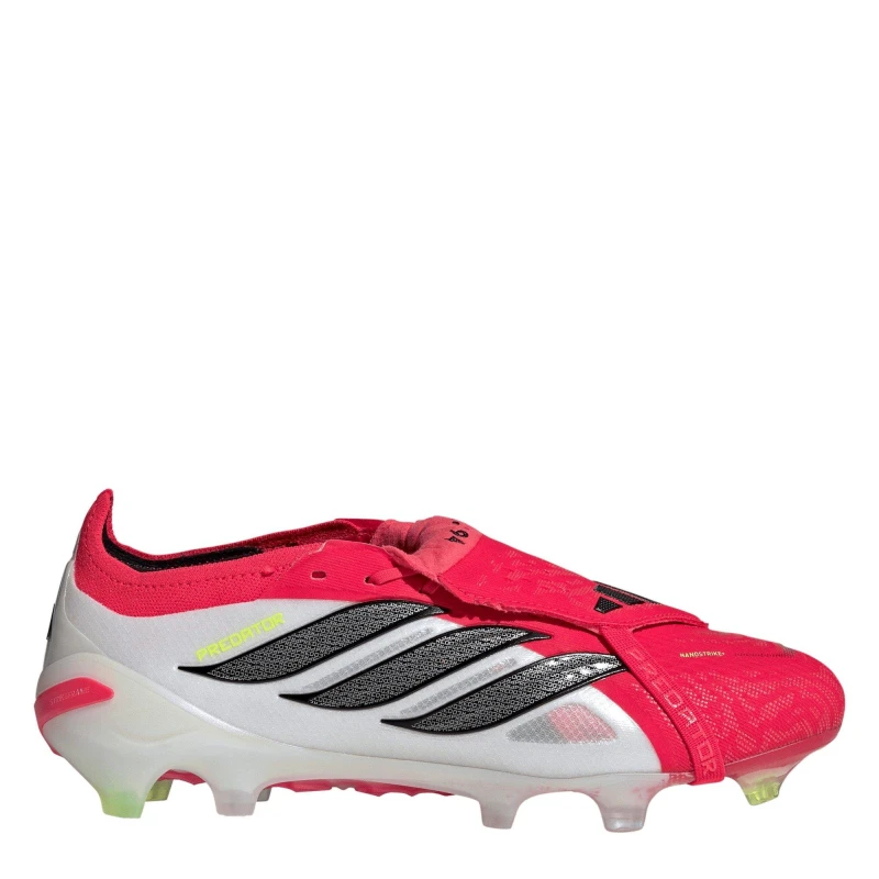 Image of adidas Mens Predator Elite Fold-Over Tongue Firm Ground Football Boots Red/Blk/White male 9.5 (44)