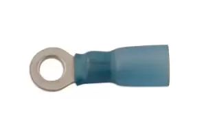 image of Blue Heatshrink Ring Terminal 4.0mm Pk 25 Connect 30200