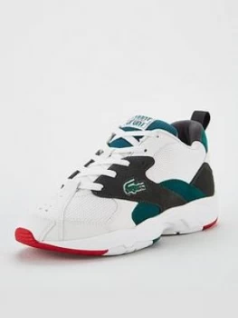 Lacoste Storm 96 Colour Block Trainers - White, Size 8, Men