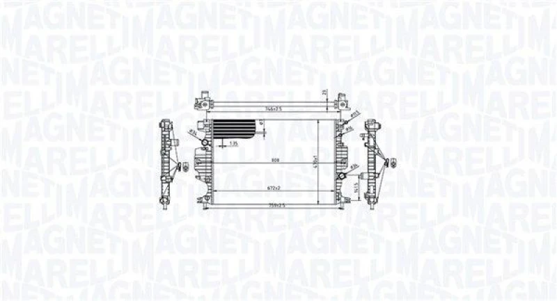 Image of MAGNETI MARELLI Engine radiator MAGNETI MARELLI 350213215900