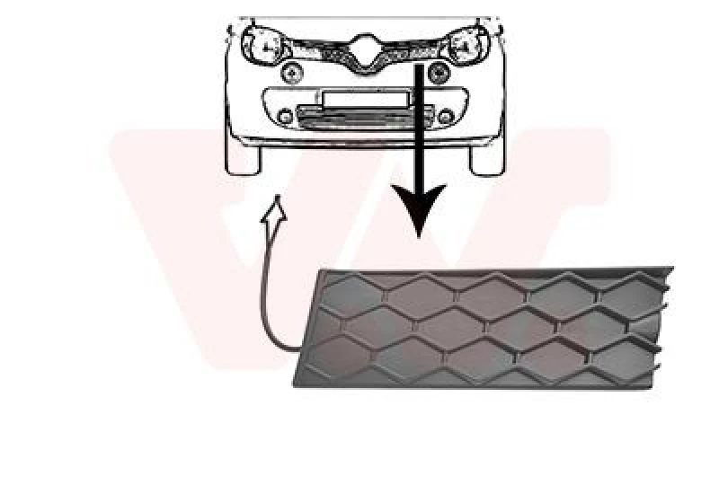Image of VAN WEZEL Radiator Grille VAN WEZEL 4368511