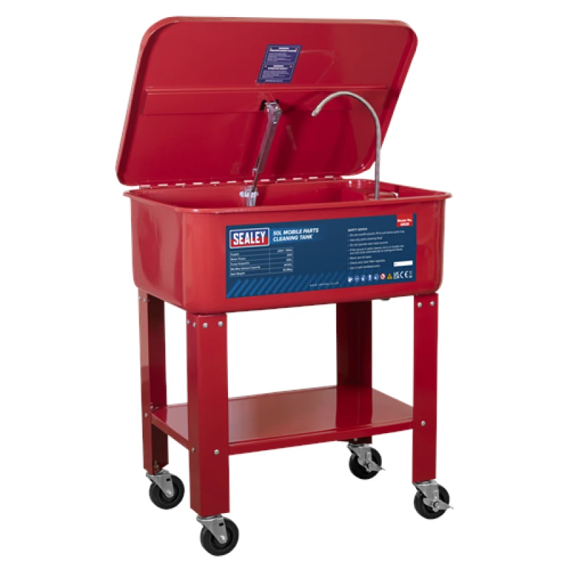 Image of Sealey Mobile Parts Cleaning Tank 50L SM28