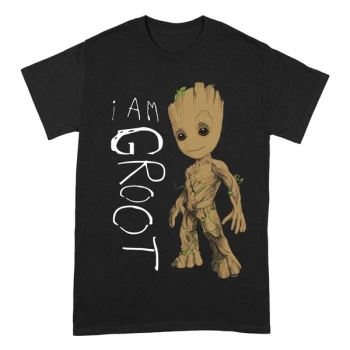 image of Marvel T-Shirt Guardians of the Galaxy - I Am Groot Scribbles Size L