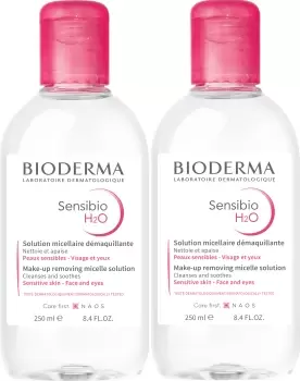 Image of Bioderma Sensibio H2O - Micelle Solution (formerly Crealine) 2 x 250ml Duo Pack