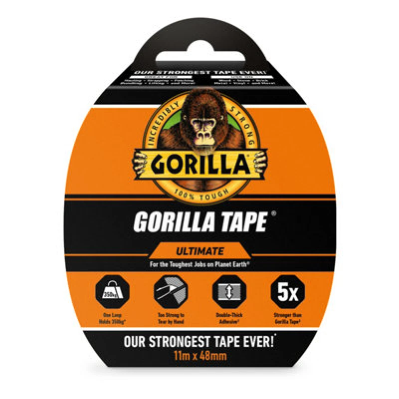 Image of Gorilla Ultimate Black Reinforced Tape (L)11M (W)48mm