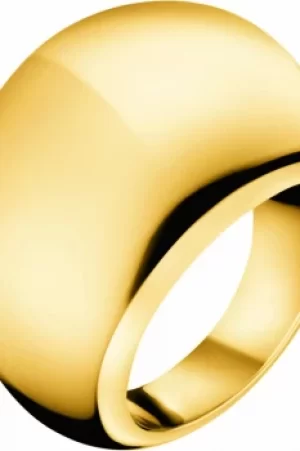 Image of Ladies Calvin Klein PVD Gold plated Size N Closed Ring KJ3QJR100107