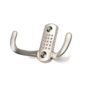 Image of GTV Double Hat Coat Hanger Hook Door Wall Bath Small - Colour Satin, Pack of 20