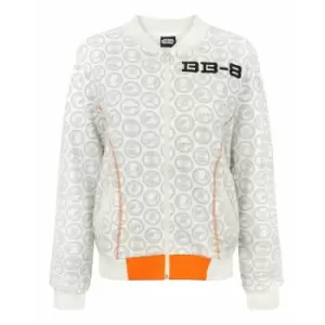 Image of Star Wars Womens/Ladies BB-8 Bomber Jacket (2XL) (White)