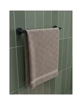 Image of Croydex Metra Black Matt Towel Rail