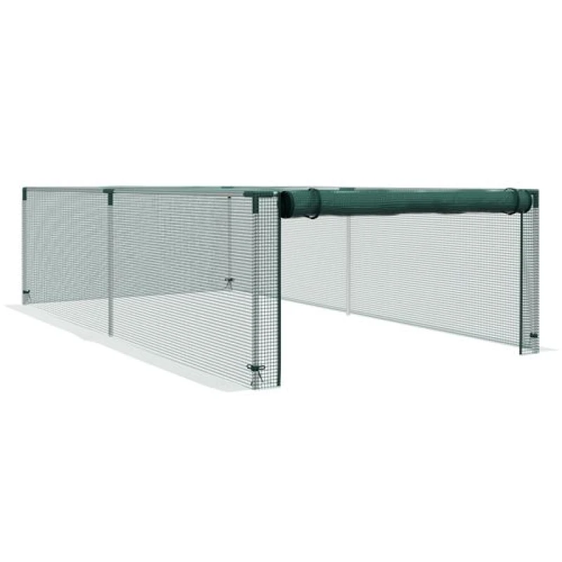 Image of Outsunny 8' x 4' Plant Protection Tent Crop Cage with Door, Green Green