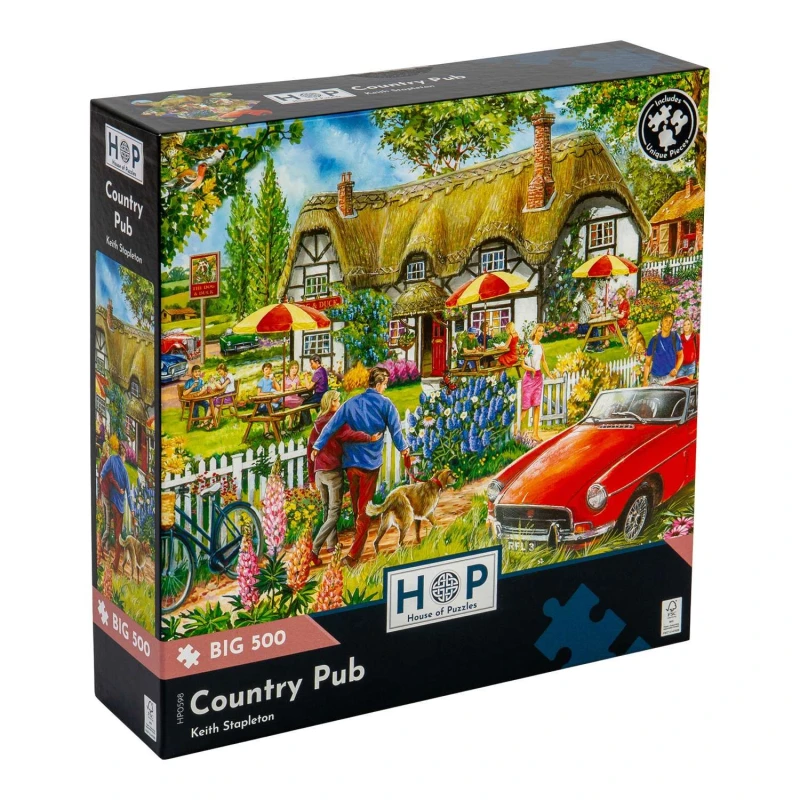 Image of The House Of Puzzles Country Pub, BIG 500 Piece Jigsaw Puzzle Multi unisex