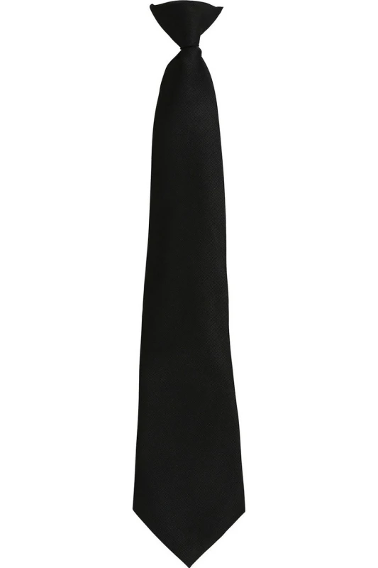 Image of Premier Premier Colours Fashion Plain Clip-On Tie in Black One Size Unisex 5063470683383