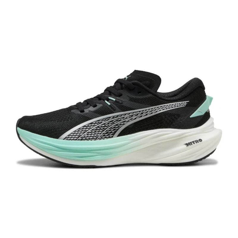 Image of Puma Deviate Nitro 3 Black Blue AW25 Womens Sneakers, Size 37 - EUR