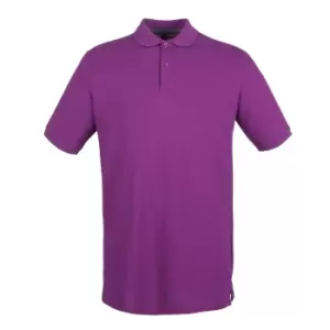 Image of Henbury Mens Modern Fit Cotton Pique Polo Shirt (3XL) (Magenta)
