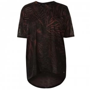Image of Firetrap Lucy Print Top - Black/Copper