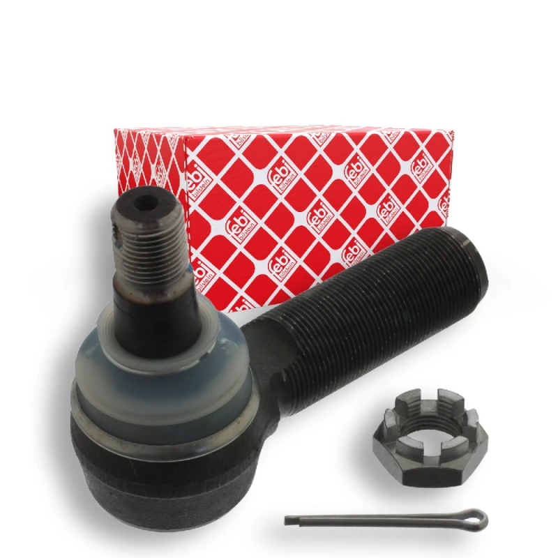 Image of FEBI BILSTEIN 04385 Track rod end OE Turbo NEW, Front Axle Right, with crown nut Tie Rod End (914)