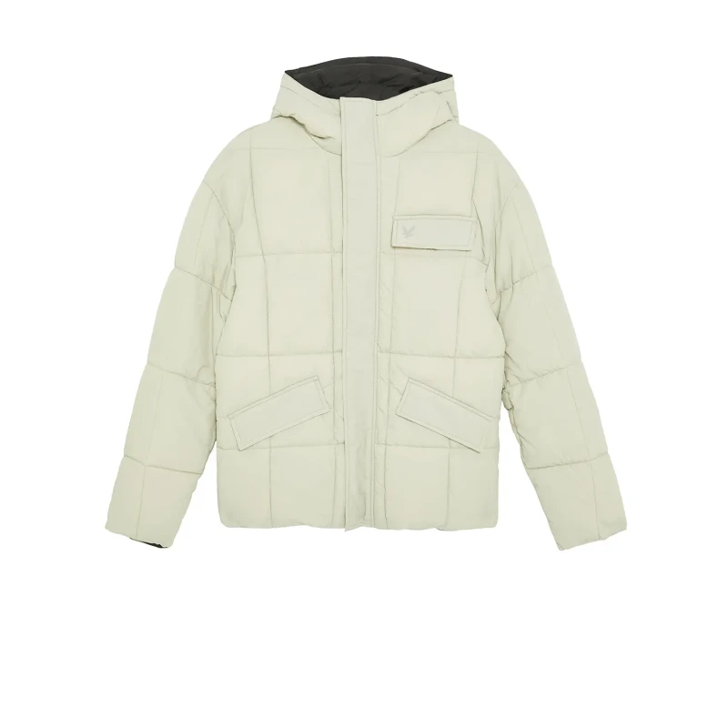 Image of Lyle & Scott Reversible down jacket Lyle & Scott Beige Male XL
