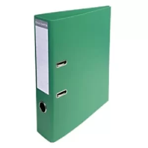 Image of Exacompta Prem Touch Lever Arch File 53743E 75mm PVC, Cardboard 2 ring A4 Green Pack of 10