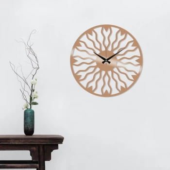 image of Metal Wall Clock 21 - Copper Copper Decorative Metal Wall Clock