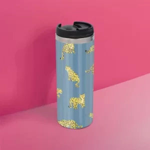 Image of Cheetah Blue Stainless Steel Travel Mug