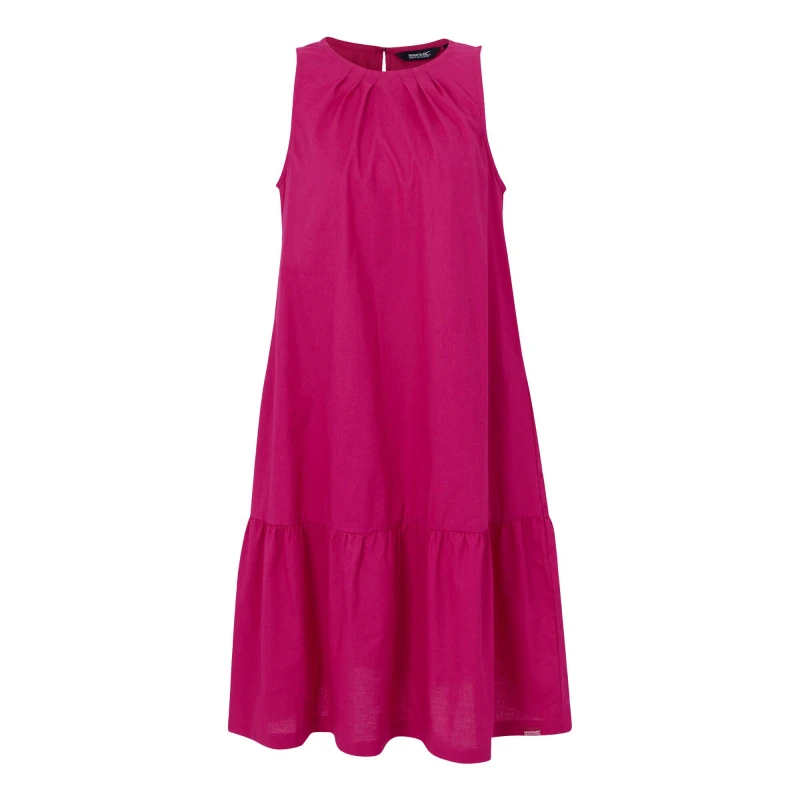 Image of Regatta Womens Trisa Smock Dress in Cerise Size: 14 Cerise Female 14
