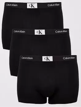 Image of Calvin Klein Big & Tall 3Pk Trunks - Black