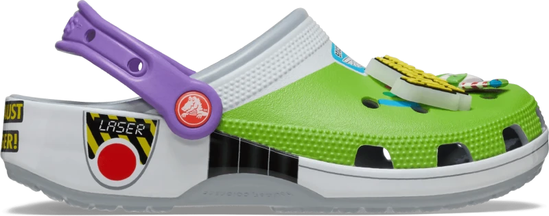 Image of Crocs Unisex Buzz Lightyear Classic Clogs Blue Grey W10/M9