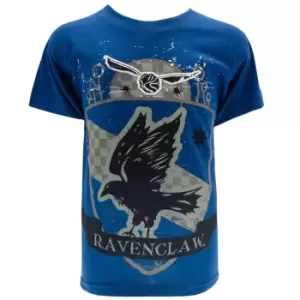 Image of Harry Potter Childrens/Kids Ravenclaw T-Shirt (11-12 Years) (Blue/Black/Cream)
