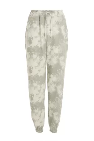 Image of Quiz Tie Dye High Waist Joggers, Light Green, Size 8, Women