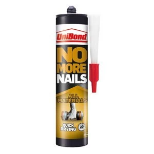 Image of UniBond No More Nails Solvent-free White Grab adhesive 390ml