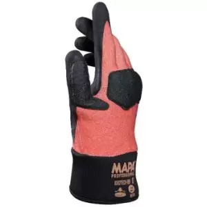 Image of Mapa Krotech Orange Nitrile Coated Nitrile Work Gloves, Size 7, Small, 2 Gloves