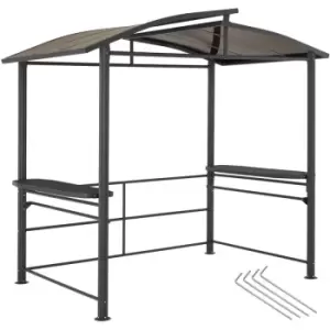 image of Barbecue Pavilion Asado 2.4x1.5x2.34m - Barbecue pavilion, barbecue shelter, barbecue shelter - grey