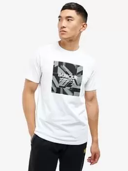 Image of Barbour International Darwen Graphic Logo T-Shirt - White, Size XL, Men