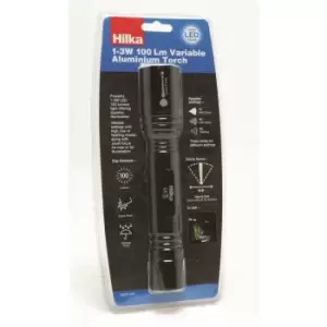 Image of 1-3W 100 Lumens Variable Aluminium Torch - Hilka