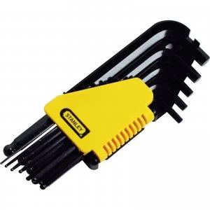 Image of Stanley 12 Piece Ball End Hexagon Allen Key Set Imperial